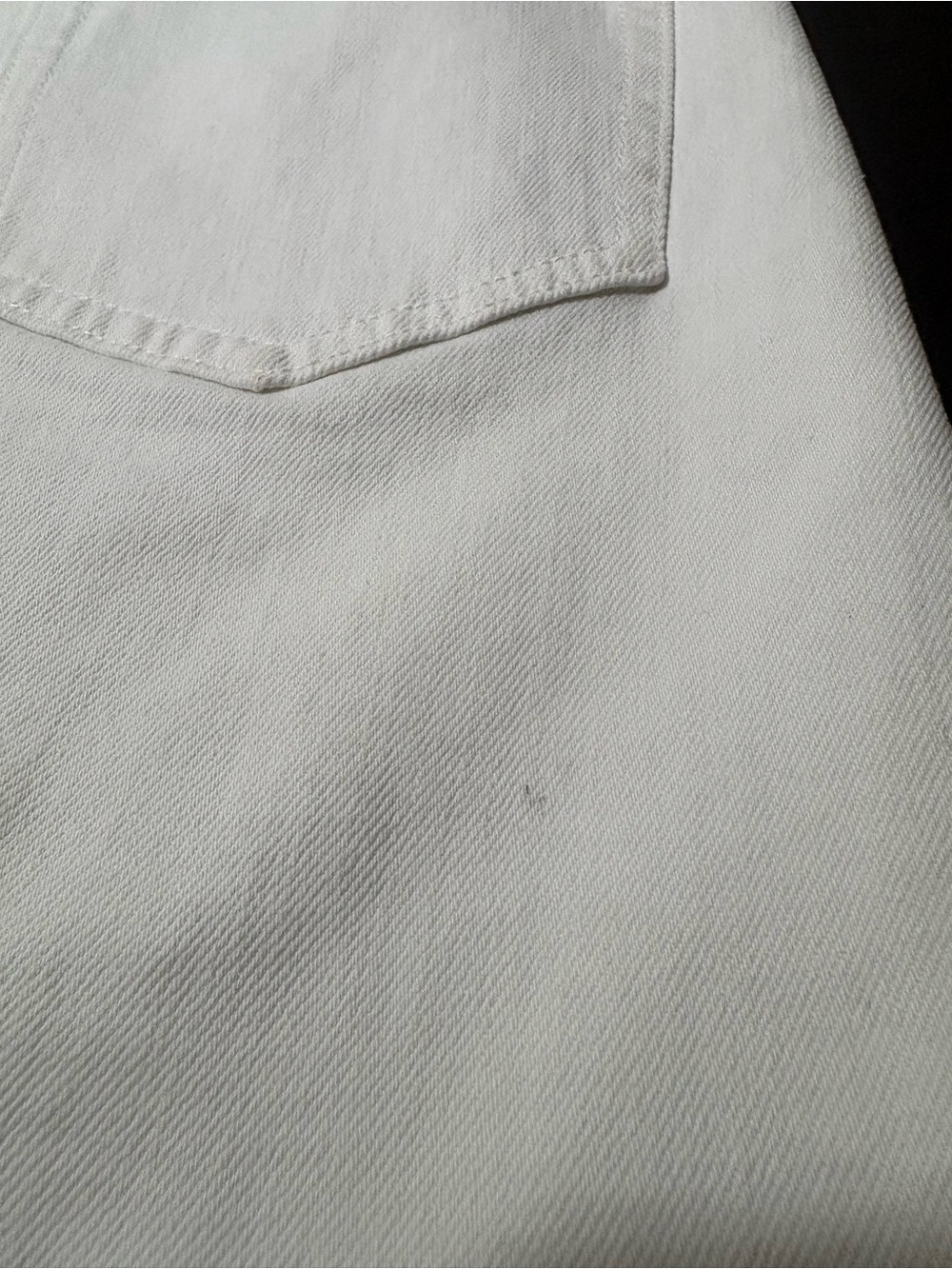 FRAME Claire Braided Waistband White Button-Front Denim Skirt - Picture 11 of 11